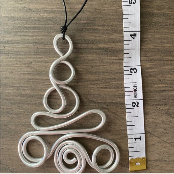 Silver Triangle Shaped Necklace - Picture 2 of 4